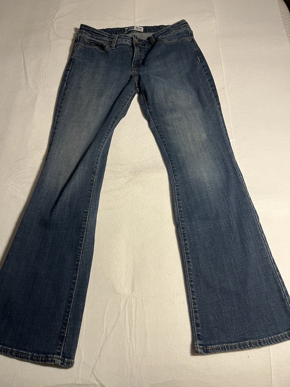 Levis Signature Womens 12M Modern Bootcut Jeans Blue Stretch Denim Mid Rise